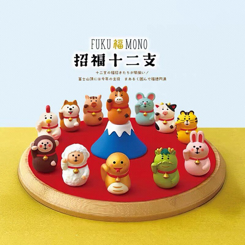 日式猫 新年十二生肖马年新春小摆件招福招财男女朋友送礼