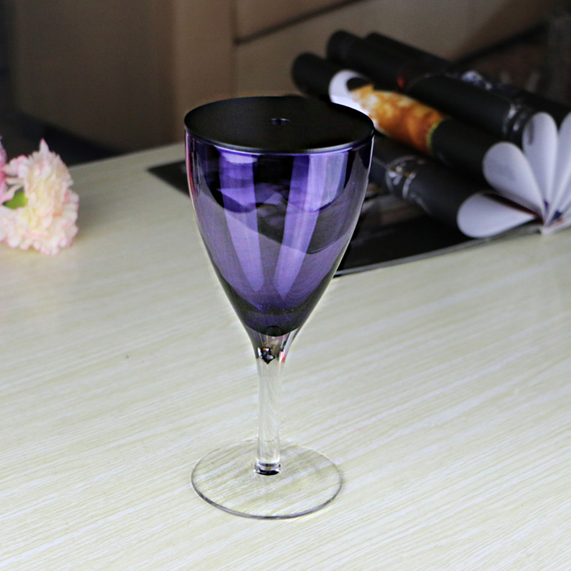 发廊专用杯子有盖玻璃杯欧式手工商用圆形纯色美容院接待顾客水杯