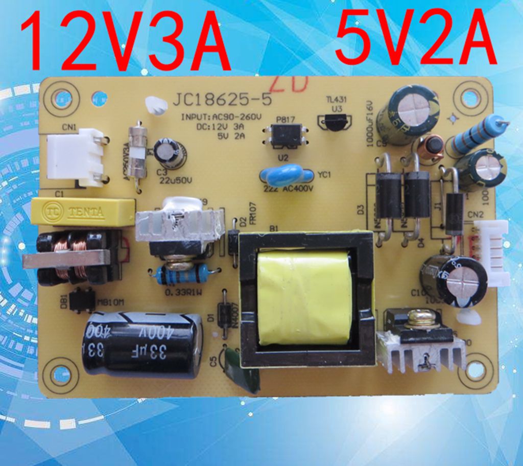 LEDÒº¾§µçÊÓ»úͨÓÃÄÚÖõçÔ´°å 12V 3A 5V 2AÊÊÓÃ14-26´ç¸Ä×°LCD