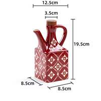 American-style isolation flower ceramic oil bottle, commercial oil bottle, chili oil bottle, soy sauce and vinegar bottle, household kitchen seasoning bottle thumbnail 5
