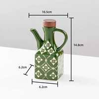American-style isolation flower ceramic oil bottle, commercial oil bottle, chili oil bottle, soy sauce and vinegar bottle, household kitchen seasoning bottle thumbnail 2