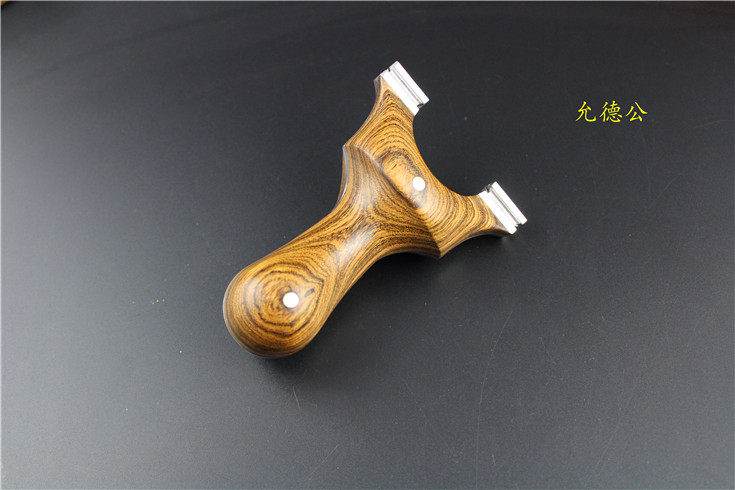虎皮檀全钢弓坯大弓门免绑实木弹弓贴片射击户外竞技精美收藏实用