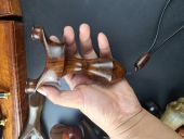 老挝大红酸枝9020大弓门黑马弹弓水波纹高度145重型大威力原木弓