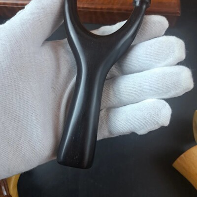 乌木紫光檀老料直板小弓门弹弓内弓门3.5直把飞虎叉弹弓高密 原木