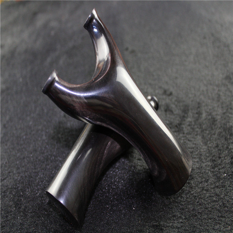 牛角反曲飞虎弹弓自然黑水牛犄角做的手工弹弓超硬材质户外实战弓