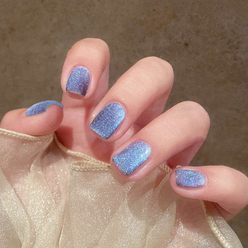 蓝色晶石猫眼FakeNail假指甲片