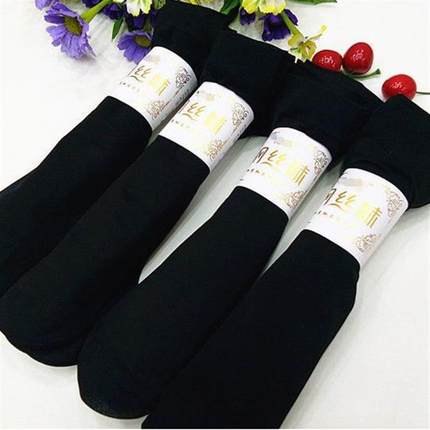 四季中筒男女通用丝袜女夏季天鹅绒钢丝袜防勾丝男丝袜中筒款袜