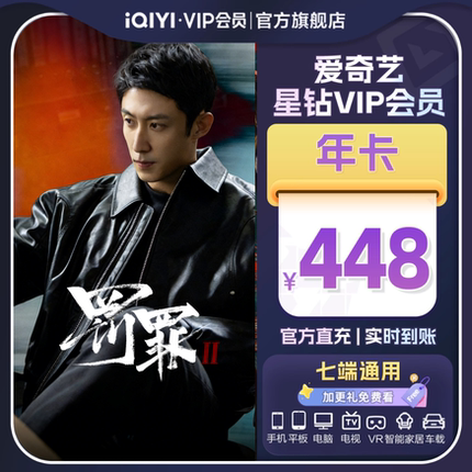 【星钻年卡】爱奇艺星钻VIP会员年卡12个月银河奇异果 罚罪2