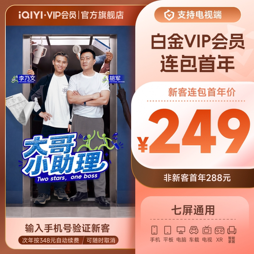 【白金连包】爱奇艺白金vip会员年卡爱奇艺会员12个月