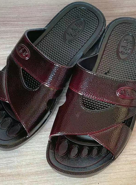 老款中老年拖鞋男士油拖鞋复古怀旧爷爷拖鞋舒适拖鞋0922