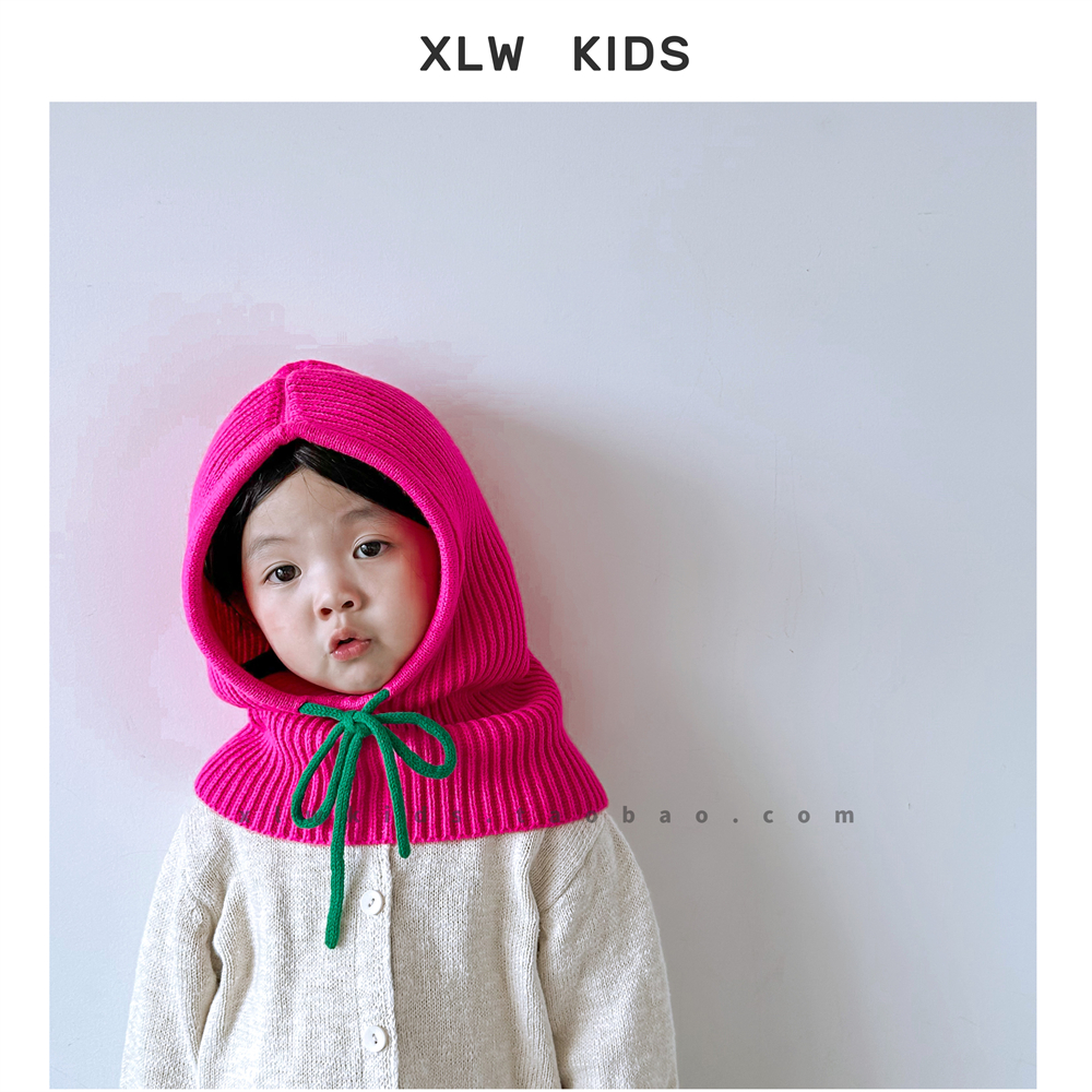 套头帽无檐针织护耳儿童帽秋冬款