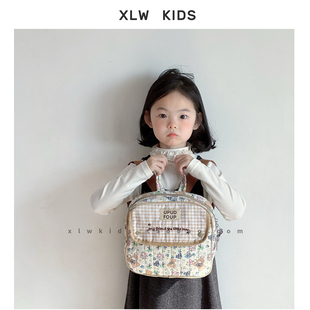 ins风日系绗缝儿童双肩包可爱碎花宝宝书包男女童背包亲子妈咪包