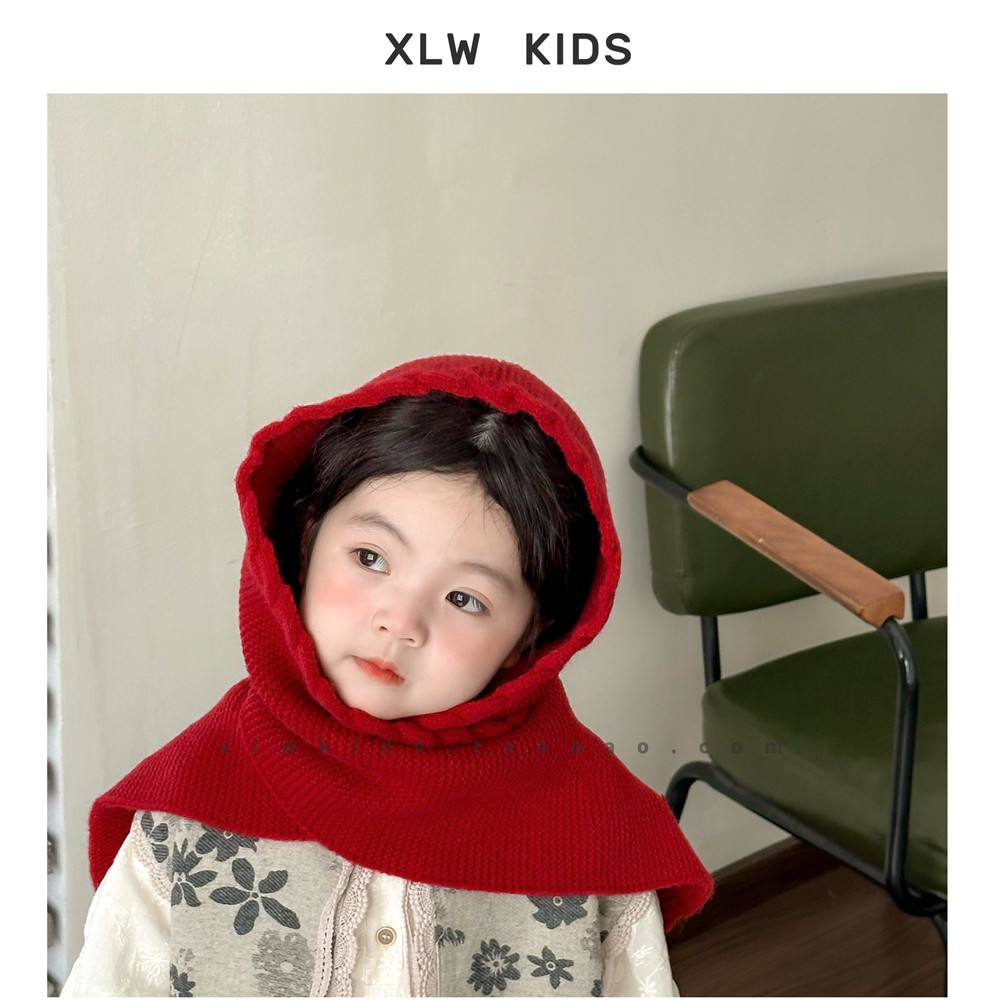 ins风韩系秋冬休闲儿童帽子围巾围脖一体宝宝披肩纯色百搭男女童,童装/婴儿装/亲子装,帽子,淘宝优惠券,粉丝福利购,淘宝优惠卷