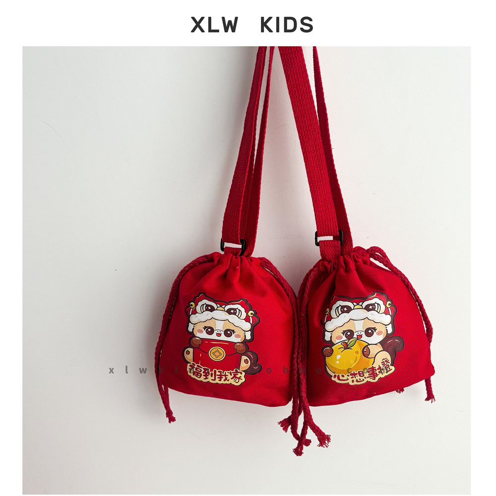 新年儿童喜庆大红腰包可爱卡通福袋男女宝宝拜年压岁零钱包斜挎包,玩具/童车/益智/积木/模型,斜挎包/拎包/腰包,淘宝优惠券,粉丝福利购,淘宝优惠卷