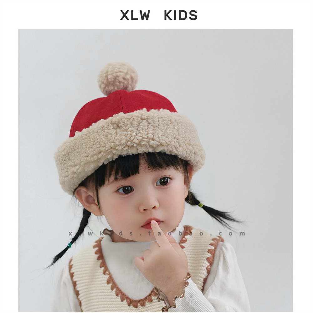 红色系圣诞周岁秋冬儿童地主帽子男女宝宝加厚保暖羊羔毛绒过年帽,童装/婴儿装/亲子装,帽子,淘宝优惠券,粉丝福利购,淘宝优惠卷
