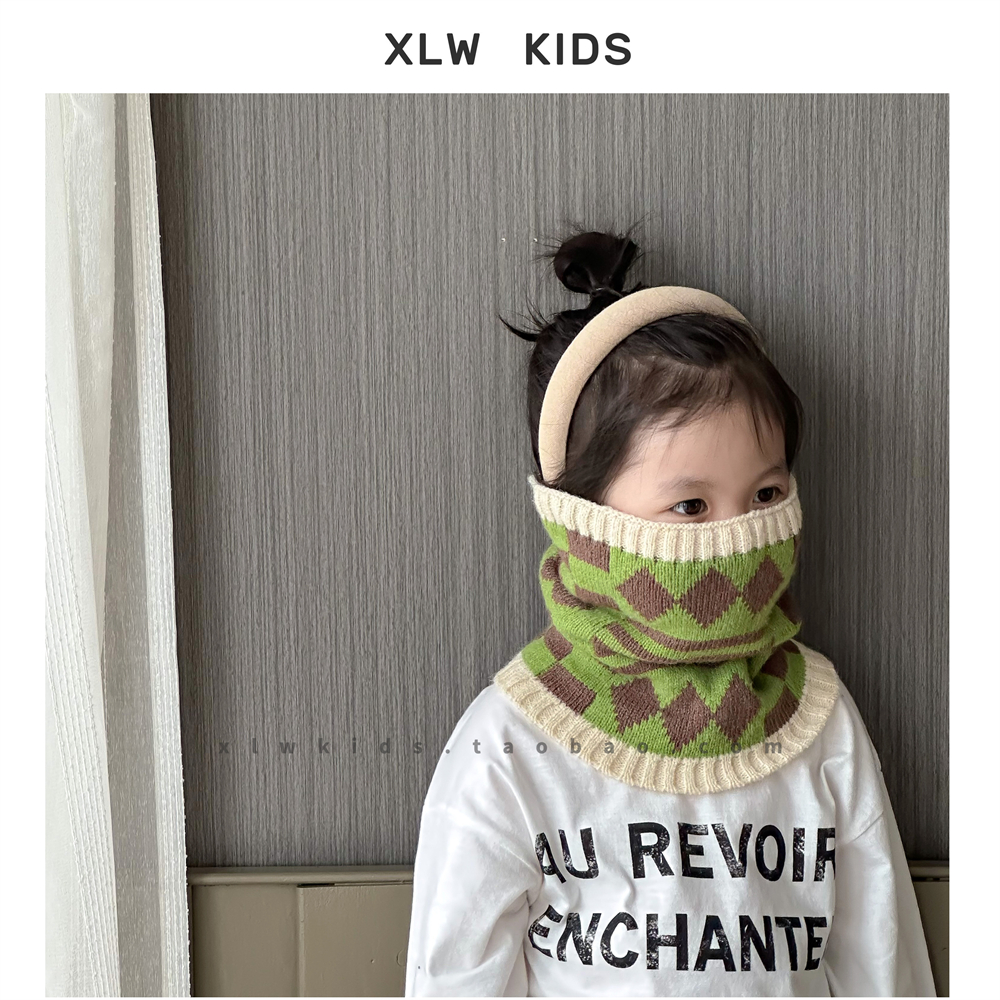 儿童针织围巾秋冬保暖款