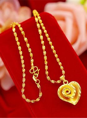 真金色项链女2026新款精美不掉色
