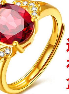 2025新款女款时尚仿真金沙金戒指