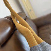 外贸秋冬日系棉毛针织显瘦腿竖条纹连裤 袜女踩脚裤 加厚保暖打底袜