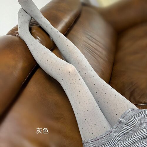 森系波点提花显瘦100D天鹅绒丝袜