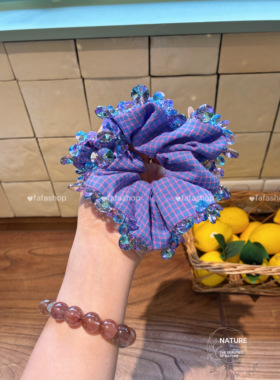 FAFA原创施华洛【紫光】韩国纯棉大肠发圈