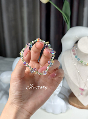 施华洛水晶手链女韩版蝴蝶手串女生甜美可爱手饰品