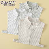 女假衣领内搭大尖领气质衣领毛衣装 新款 秋冬条纹假领子百搭衬衫 饰