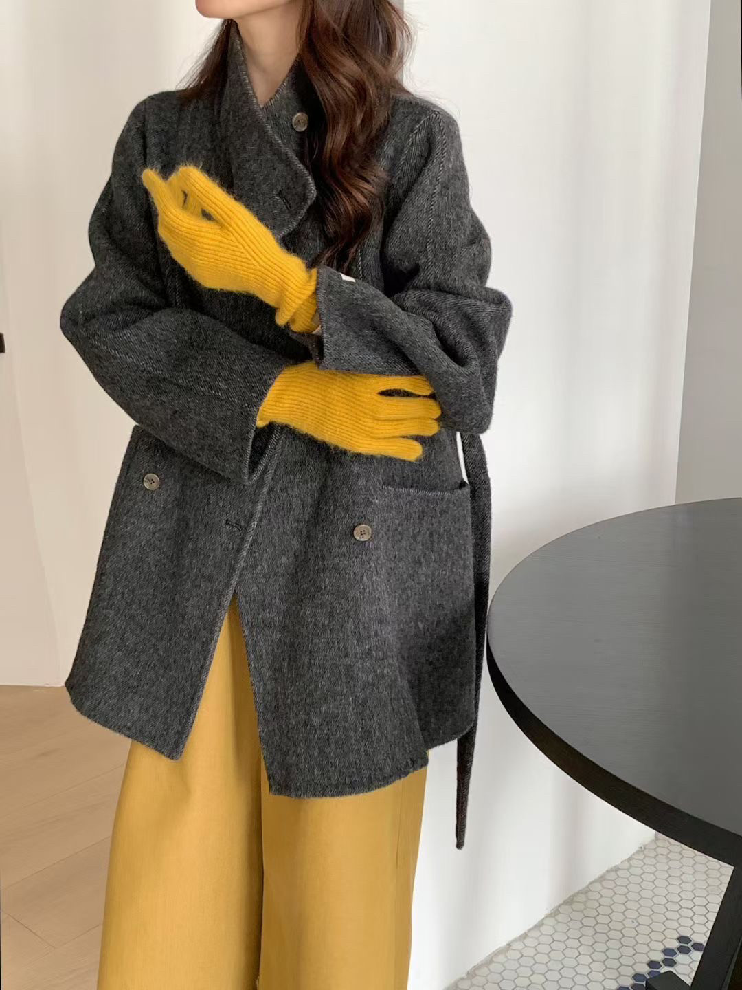 2025秋冬新款双面羊绒大衣女中长款韩版宽松羊毛呢子外套