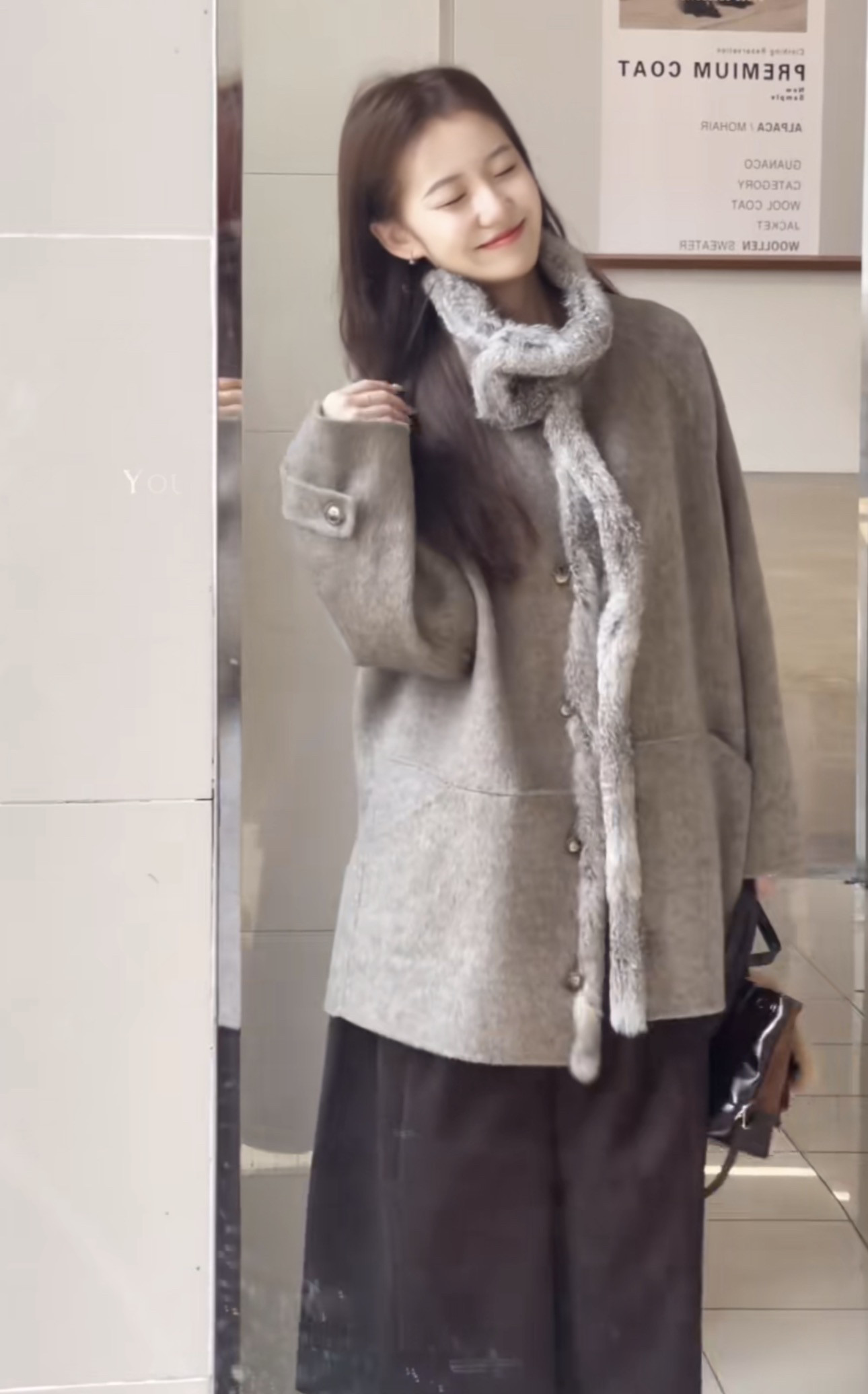 2026秋冬新款韩版宽松显瘦中长款毛呢外套女高级感气质呢子大衣