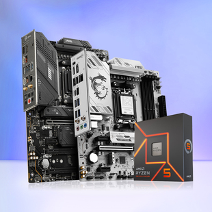 7600X盒装 X670E战斧主板CPU套装 搭微星B650M B850M AMD锐龙R5