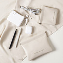 化妆包自动闭合弹片包便携包内小包大容量防水数据线收纳包眼镜袋