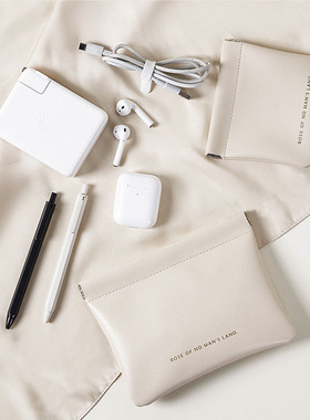 化妆包自动闭合弹片包便携包内小包大容量防水数据线收纳包眼镜袋