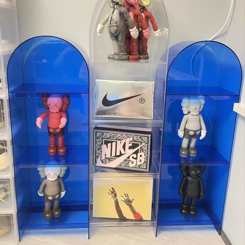 定制亚克力书架手办置物架客厅创意轻奢落地多层靠墙书架儿童玩具