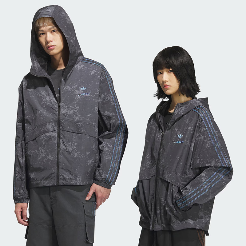 阿迪达斯三叶草男女同款连帽夹克