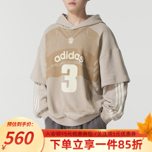 毛圈布运动连帽卫衣套头衫 新款 KC2608 2025秋季 阿迪达斯三叶草男装