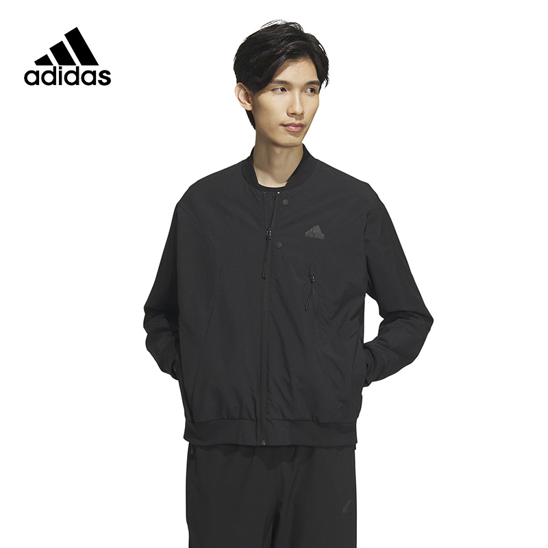 秋季夹克adidas运动休闲立领