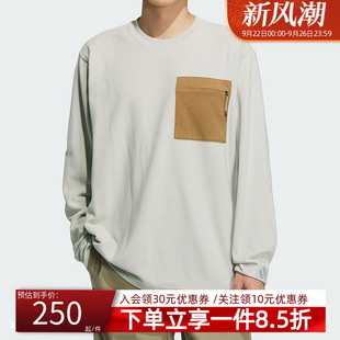 新款 秋季 T恤JX1787 TEE 華夫格運動休閑長袖 TRANS 阿迪達斯男裝