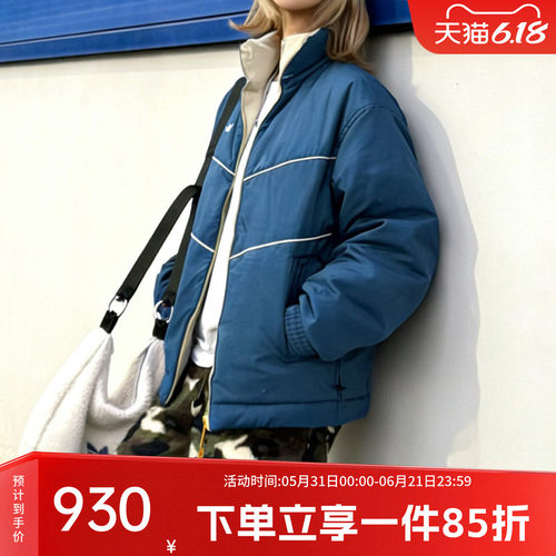 阿迪达斯三叶草男款双面穿棉服