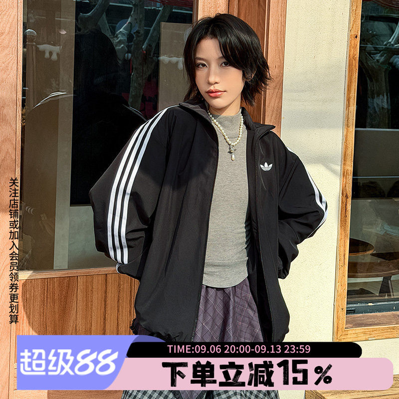 阿迪达斯三叶草女款宽松外套图片