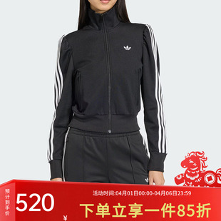 阿迪达斯三叶草女装 2026春季 新款 漏斗领运动夹克外套KS1362