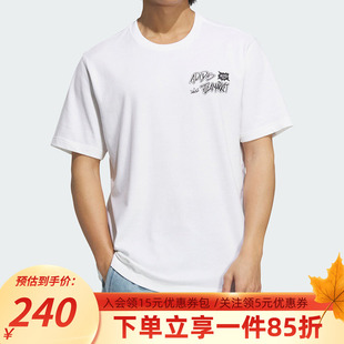 新款 秋季 宽松运动圆领T恤KD1855 阿迪达斯三叶草短袖 男装