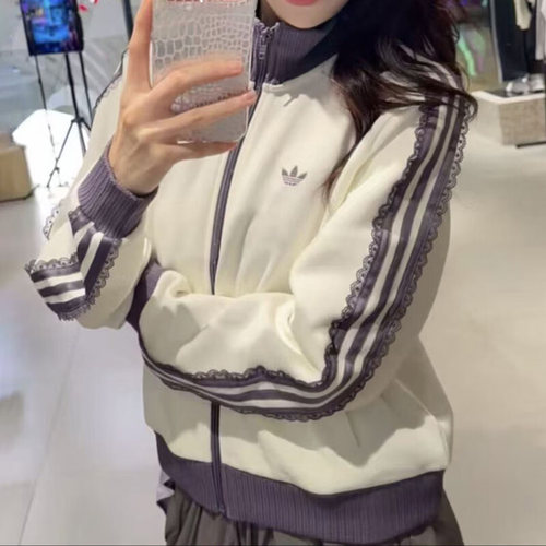 阿迪达斯三叶草女款针织夹克