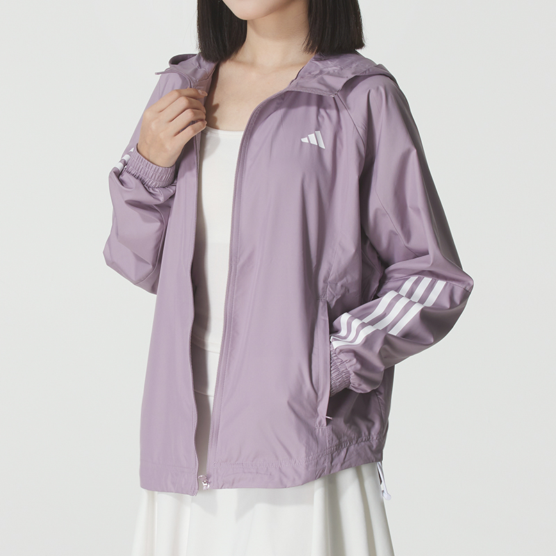 阿迪达斯女款休闲连帽夹克