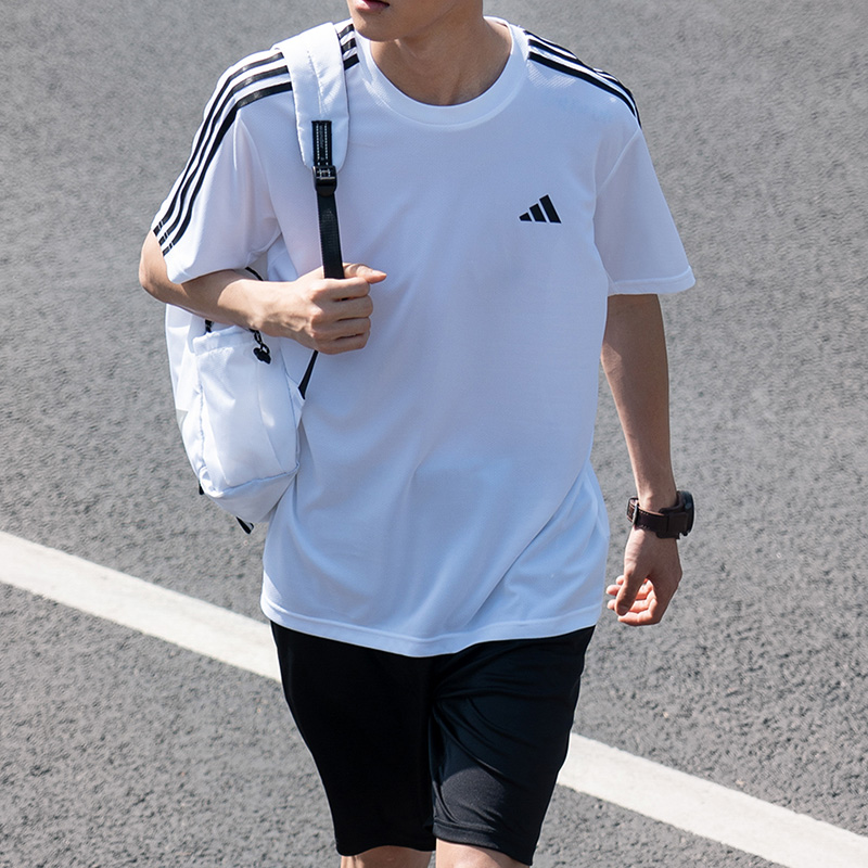 阿迪达斯男款快干运动短袖