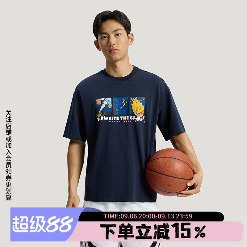 阿迪达斯男装2026夏季新款BB GFX TEE 篮球运动宽松短袖T恤KY3342
