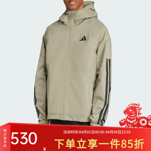 新款 户外休闲连帽防风运动夹克JM1058 2026春季 阿迪达斯外套男装