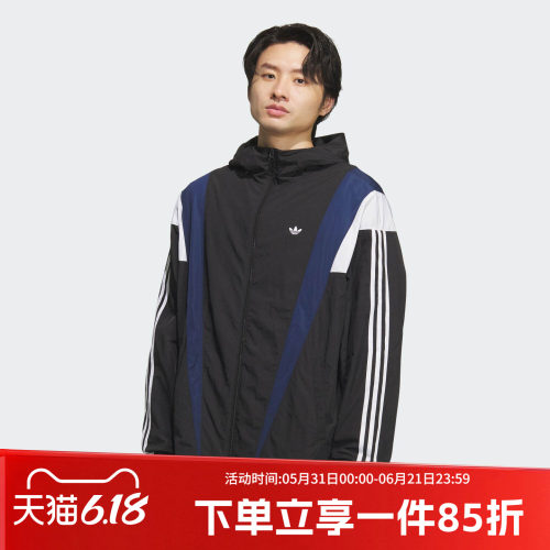 阿迪达斯三叶草情侣款宽松夹克