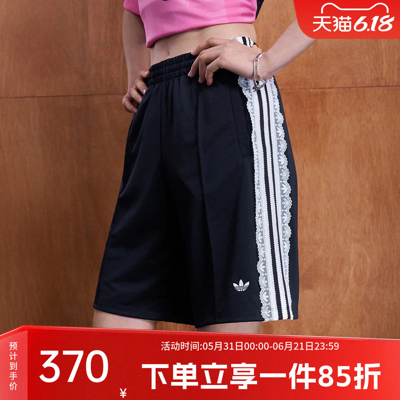 阿迪达斯三叶草女裤2026夏季新款BLK SHORT 休闲运动短裤KU4754