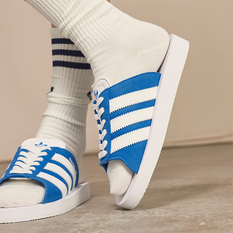 阿迪达斯三叶草男女同款拖鞋