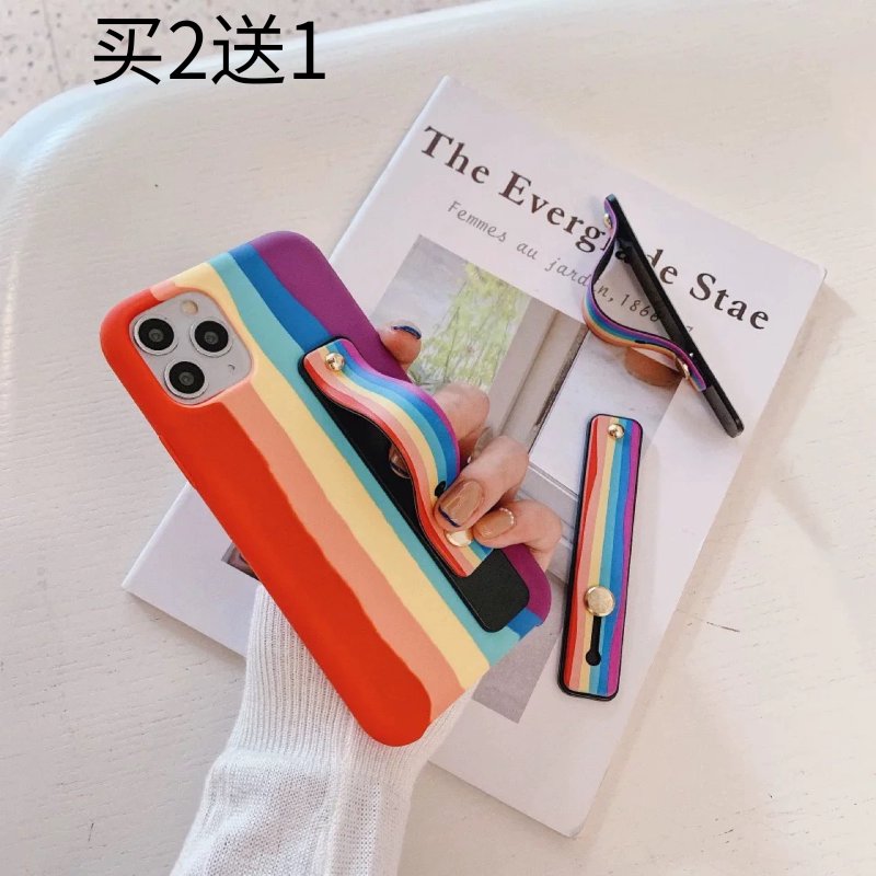 粘贴式拉环腕带贴手机指环支架背手机支架/手机座